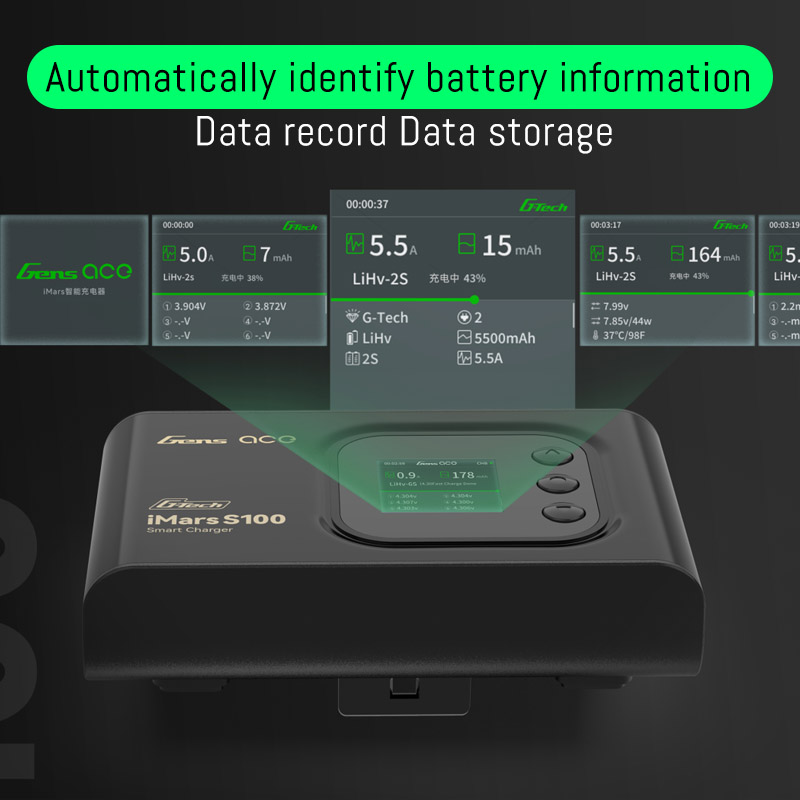 شاحن ذكي GensAce iMars S100 G- - مراجعة Drone Battery Smart وسعره